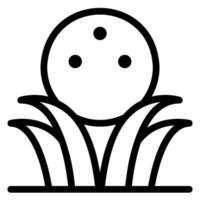 grass line icon vector