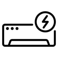 icono de línea eléctrica vector