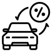 discount line icon vector