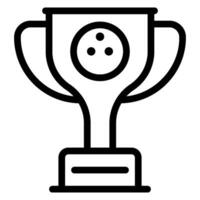trophy line icon vector