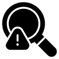 warning glyph icon vector