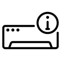icono de línea de información vector