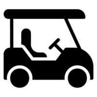 golf cart glyph icon vector