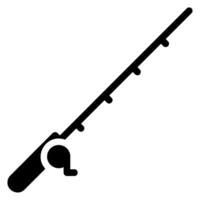 fishing rod glyph icon vector