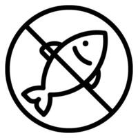 no fishing line icon vector