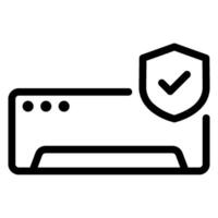 icono de línea de control de calidad vector