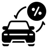 discount glyph icon vector