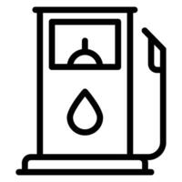 icono de línea de gasolinera vector