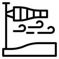wind sign line icon vector
