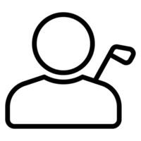 golfer line icon vector