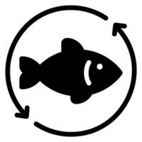fishing glyph icon vector