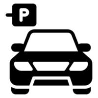 parking lot glyph icon vector