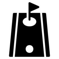 mini golf glifo icono vector