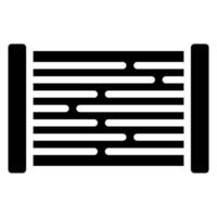 condensador glifo icono vector