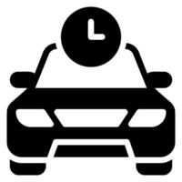 time glyph icon vector