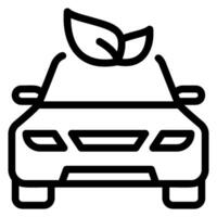 green energy line icon vector