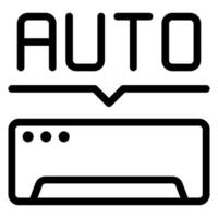 auto línea icono vector