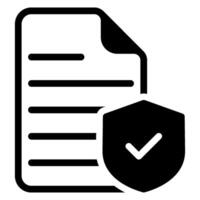 document glyph icon vector