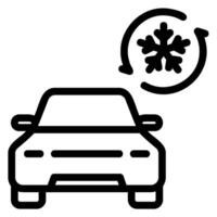 air conditioning line icon vector