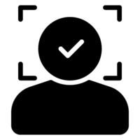 face scanner glyph icon vector