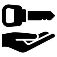 hand glyph icon vector