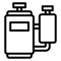 compressor line icon vector