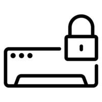 icono de línea de bloqueo vector