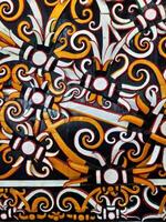 Indonesian Kalimantan Dayak Tribal Batik Background photo