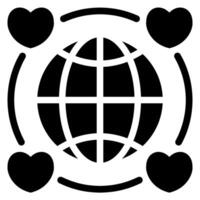 network glyph icon vector