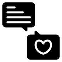 message glyph icon vector