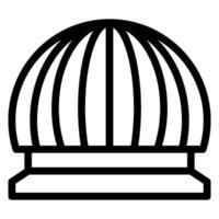 techo línea icono vector