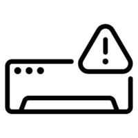 icono de línea de advertencia vector