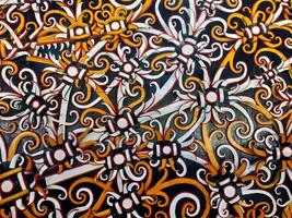 Indonesian Kalimantan Dayak Tribal Batik Background photo