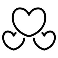 polyamory line icon vector