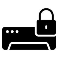 icono de glifo de bloqueo vector