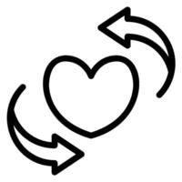 circular arrow line icon vector