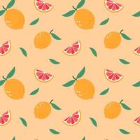 summer fruits seamless patterns vector