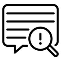 speech bubble line icon vector