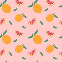 summer fruits seamless patterns vector