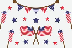 Fourth July Patriotic Background vector