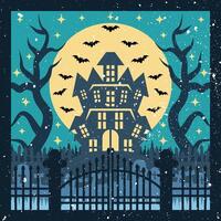 Halloween Scene 3D Background Celebration vector