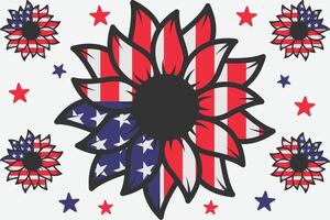 Fourth July Patriotic Background vector