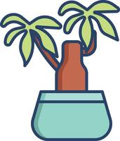 bonsai ilustración icono vector