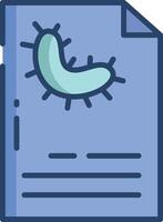 Genetics document linear color illustration vector