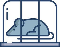 Mouse experiment linear color illustration vector