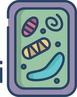 Plant cell linear color illustration vector