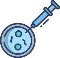 Microbiology experiment linear color illustration vector