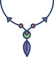 Pendent linear color illustration vector