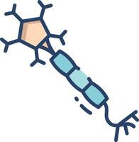 Neuron linear color illustration vector