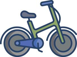 Bicycle linear color illustration vector